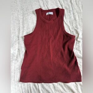 Elegant Sleeveless Maroon Tank Top